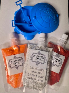 Desktop Bud & 3-Custom Glitter Mixes